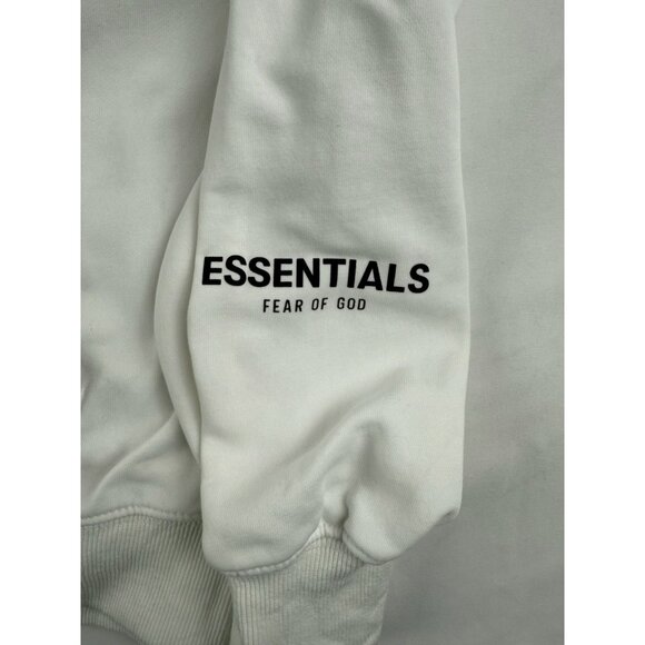 Fear of God Essentials Pullover Hoodie White Applique Logo Basically Small - Picture 5 of 8